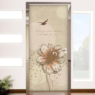 cj178-꽃가루내리는어느날_현관문시트지_현관문방문시트지