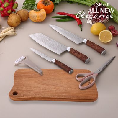 쉬젤 올뉴 엘레강스 나이프 5종+스퀘어 도마세트