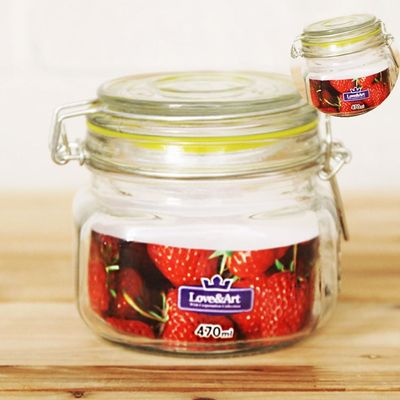 잼병 유리반찬통 유리밀폐용기 470ml(WFPC3SD)