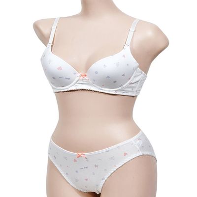 감각적인 형광리본 패턴 내츄럴 몰드 와이어 B컵(WFJ69KK)