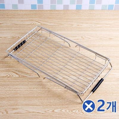 TBZ 손잡이 길이조절 싱크대 식기건조대 35cmx2개 물빠짐(WFNNNF4)