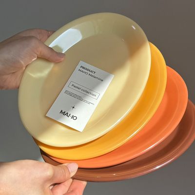 [마호]파스텔멜라민 타원Oval접시1호(203x144mm)x4pcs