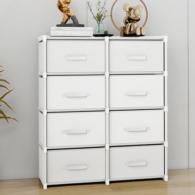 심플 다용도 대용량 화이트 수납장 4단