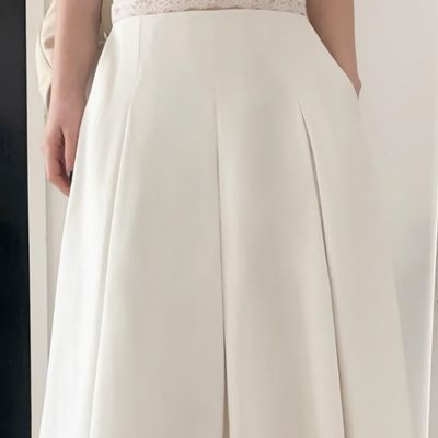 여성 봄 데일리 플리츠 롱 스커트