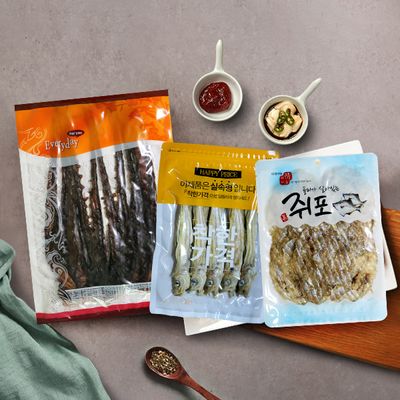 [양구건어물] 노가리+오징어대왕발+조미쥐포