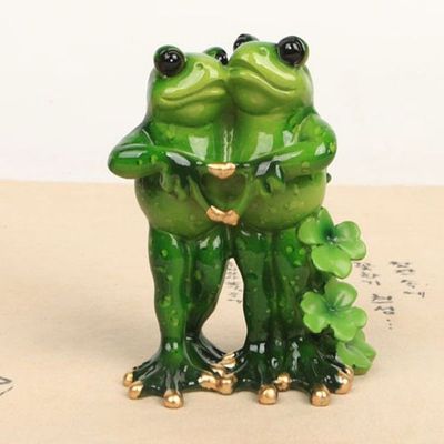 손하트 개구리 소품 인형(W0341B4)