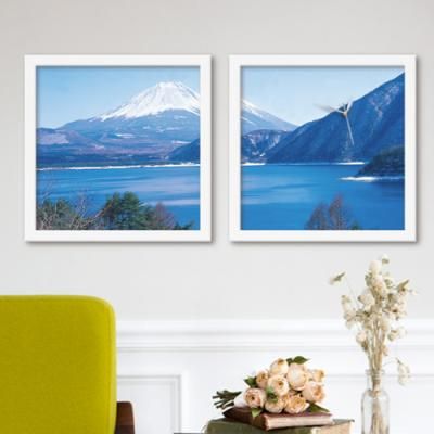 cw779-푸른호수와후지산_액자벽시계