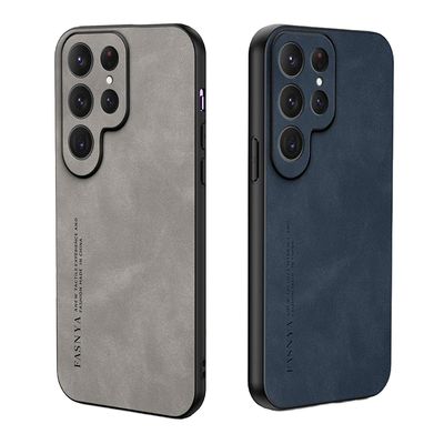 갤럭시 s24 23 22 + 울트라 스웨이드 범퍼 가죽케이스