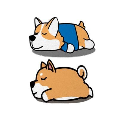 욕실 미끄럼방지 코일매트 웰시코기&시바견 60*90cm