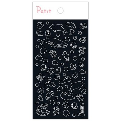 PD863 라인박(버블씨월드) 투명 홀로그램 스티커