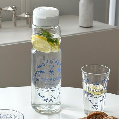 마메종 블루로즈 유리 글라스 티 보틀 1100ml 1p