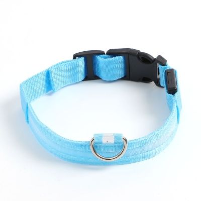 LED 애견 강아지 목줄(L) (블루) 야광 밤산책목줄