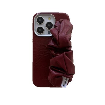 아이폰 17 16 15 14 곱창 밴드 스트랩 가죽 폰 케이스