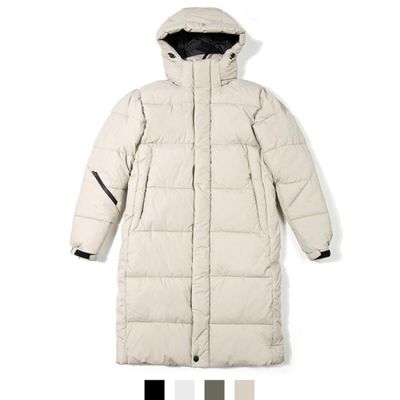 남녀 공용 후드 롱 패딩 겨울 루즈핏 점퍼 커플룩 4