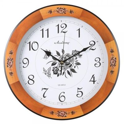 무소음 벽시계 320 파이 꽃무늬 A-53 YAS(WFCD987)