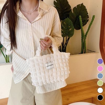 여성 몽글몽글 귀여운 구름 와플 토트백