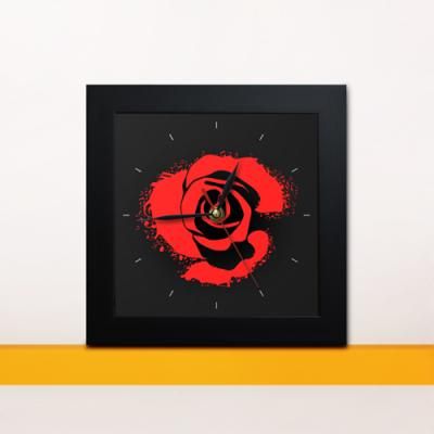 cw079-레드로즈뮤직미니액자벽시계_디자인액자시계