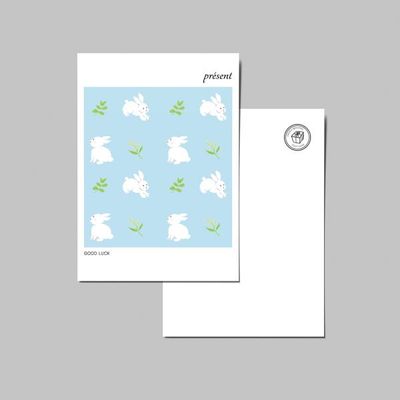 Petite rabbit in spring postcard