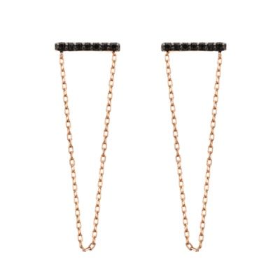 14K 미드나잇 블랙스완 귀걸이