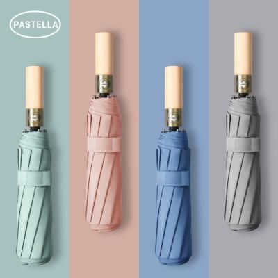 PASTELLA 파스텔우산 10K 3단 자동 원목 우산 PS8