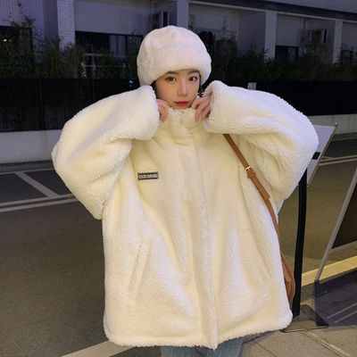 킨유 오버핏 양털 점퍼  아우터