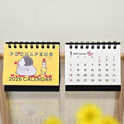 2026모뉴 포챠펭 XS달력 초소형 미니 휴대용달력