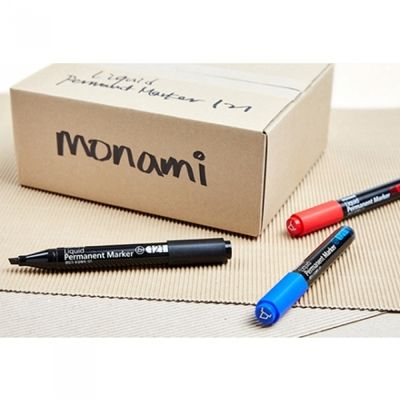 모나미 생잉크 유성매직121 레드 사각닙