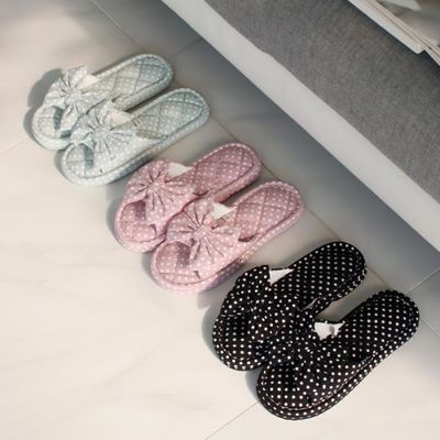 도트리본 3중쿠션 슬리퍼 3color