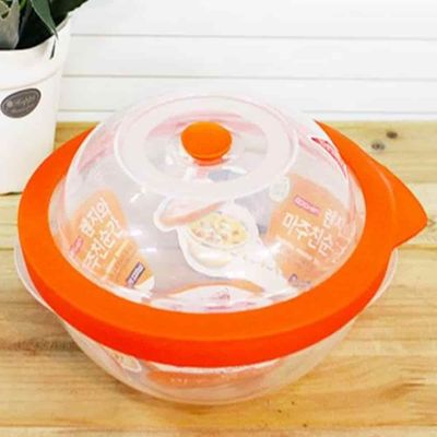 밀폐용기 원형 1200ml 음식데우기 전자레인지요리 렌지뚜껑 전자렌지전용용기(WFPDWS5)