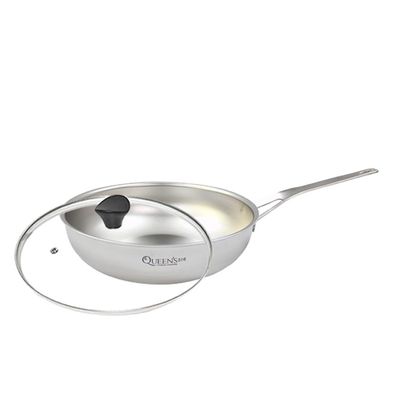키친아트 퀸즈 IH 316스텐 무연마제 궁중팬26cm-커버