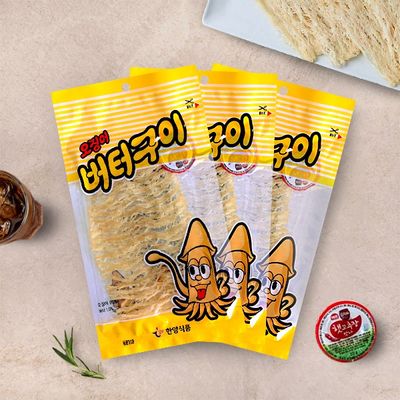 [오징어의리] 버터구이 오징어(고추장포함) 40gx3개