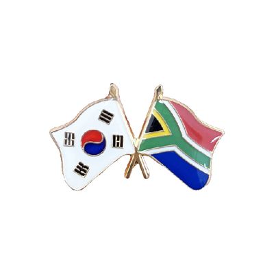 한국-남아프리카 공화국 국기교차 뱃지