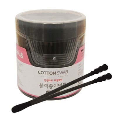 혜명몰 블랙종이면봉(200개입) 목욕탕 귀이개면봉 검정면봉 수영장 샤워면봉(WFPA3FI)