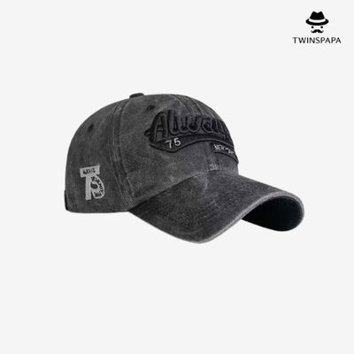 ALWAYS 자수 남녀공용 데님 볼캡 모자 P0000UDN 1+1