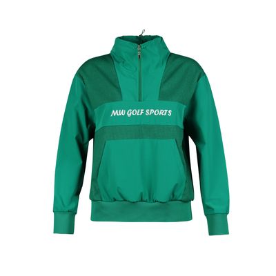 골피아 MW25S808W 여성 반집업 믹스 매치 풀오버 점퍼