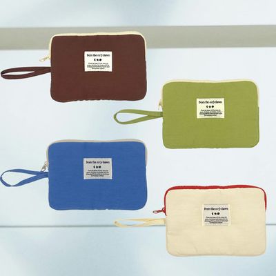 [프롬디얼리던] 코튼 플랫 파우치(여권,이북파우치)