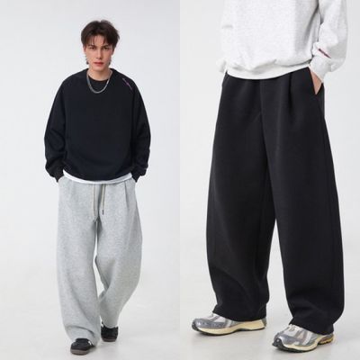 핀턱 와이드스웨트팬츠