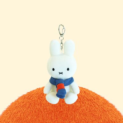 벨벳 미피 키링_블루 목도리