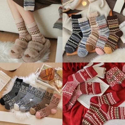 크리스마스 양모 양말 3족 세트