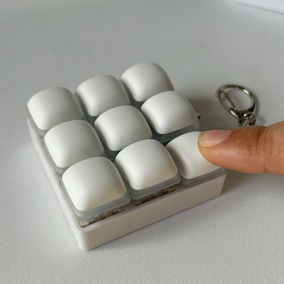 찐빵 블럭 딸깍이 키보드 키캡 키링 키홀더 열쇠고리