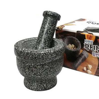 세트 깨갈이 마늘 돌절구 절구 10.5cm 공이 자연석 SNM(WFP8W6L)
