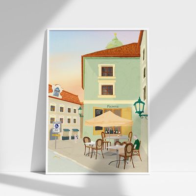 테라스 분위기, 황예나 작가 그림