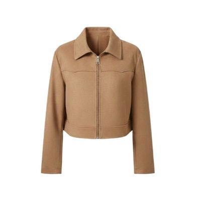 버놀 스웨이드 오버핏 크롭 자켓