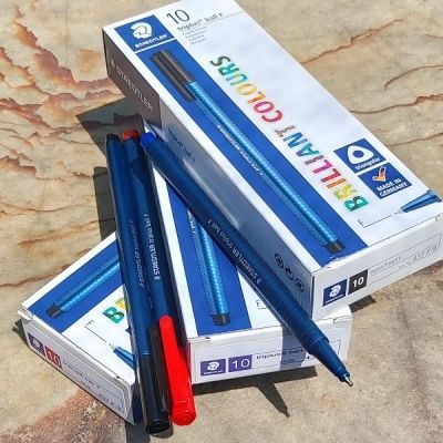스테들러 트리플러스 0.7mm 삼각 유성볼펜 437F 1다스