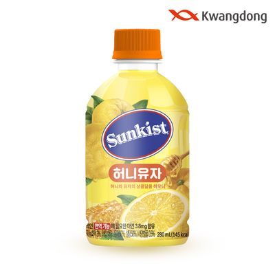 광동 썬키스트 허니유자 280ml x 24개