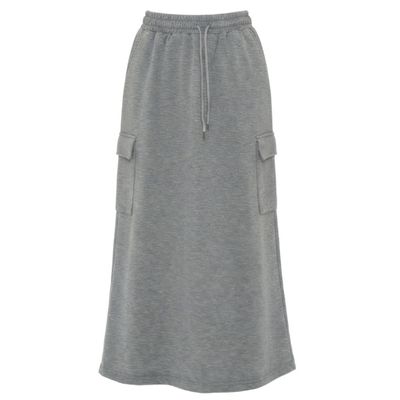 데일리핏 카고 밴딩 롱 스커트