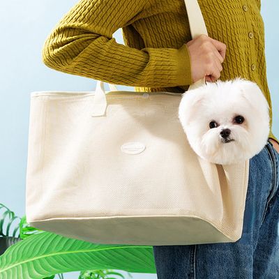 반려동물 이동가방(베이지) 강아지 이동백