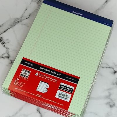 브랜빌 옥스포드 리갈패드-A4 40매 그린 A14 10권