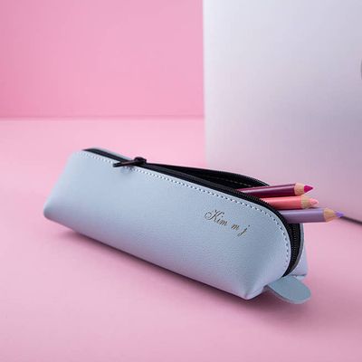 [무료각인] 하프문 가죽 필통 5color 