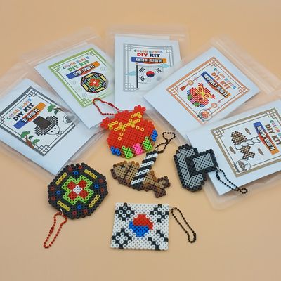 전통 컬러 비즈 DIY 세트 갓 액막이 키링 만들기